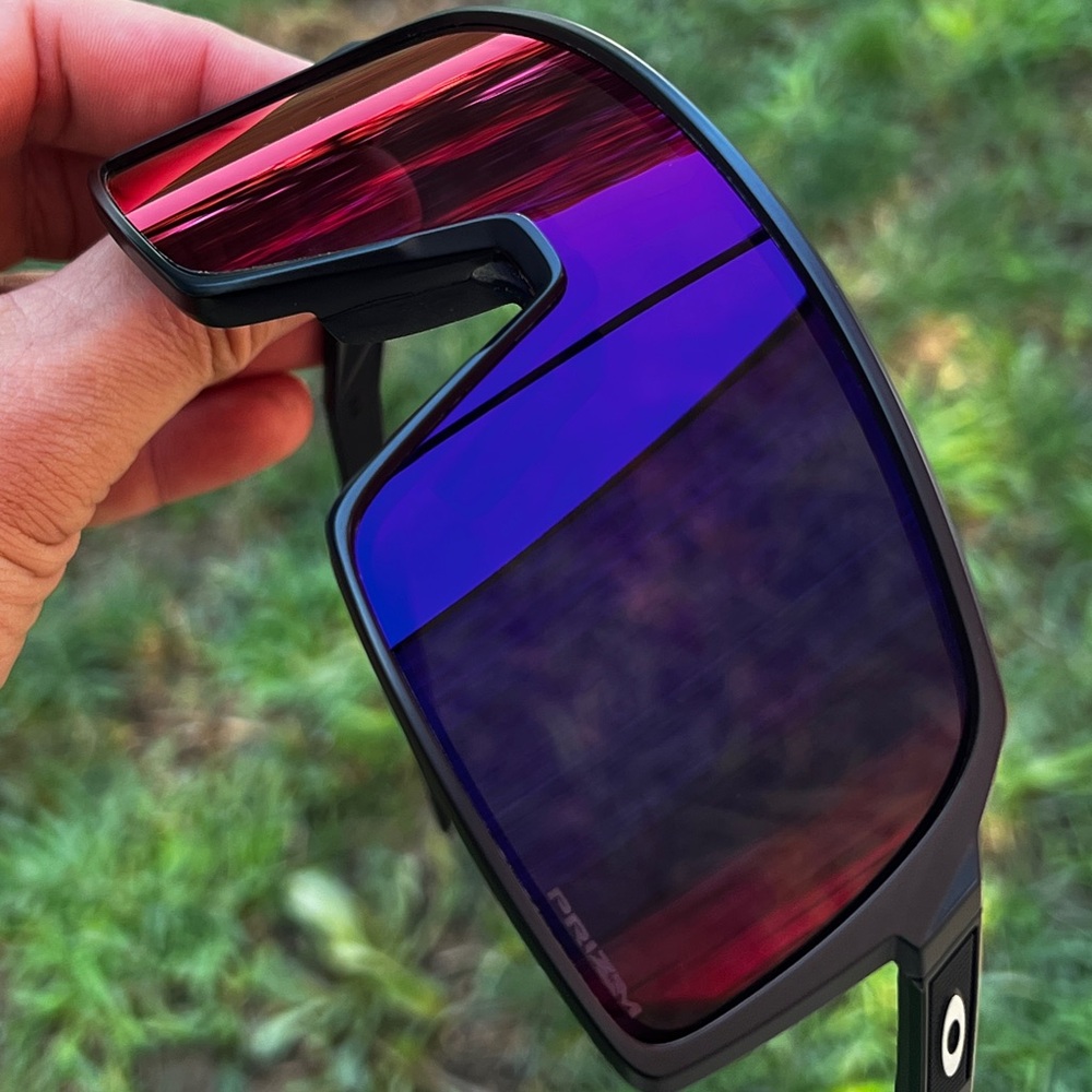 GENUINE Oakley Sutro matte black Prizm road shield sunglasses.